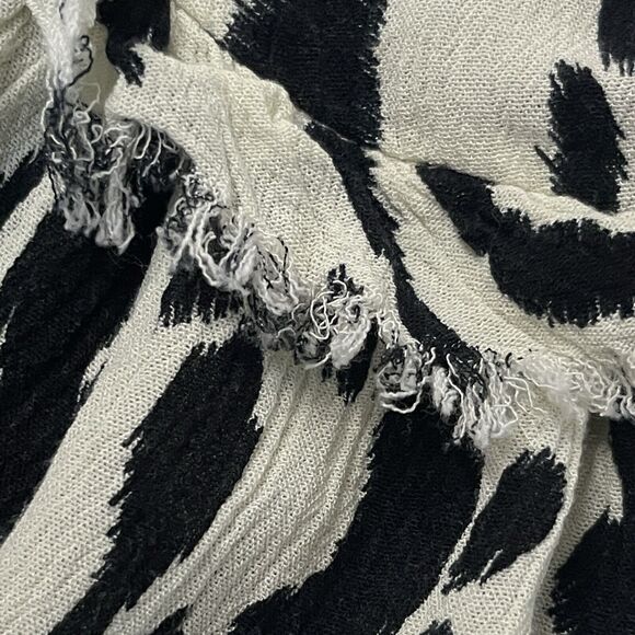 Animal Print Dress Women Extra Large XL High Low Frayed Hem Rayon V-neck Keyhole - Picture 6 of 14